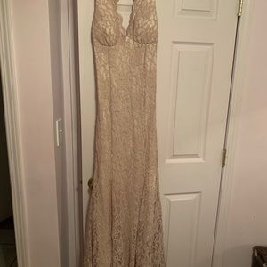 Champagne prom dress